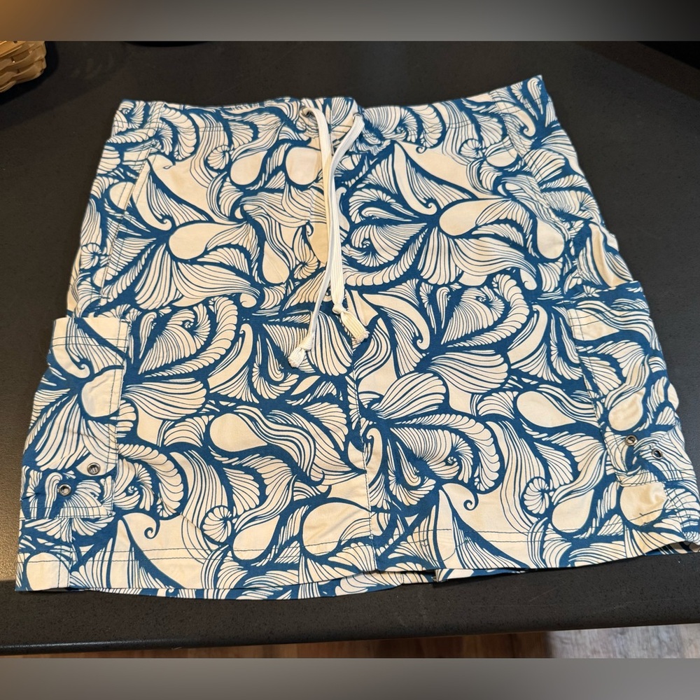 Title Nine Blue and White Mini Skirt